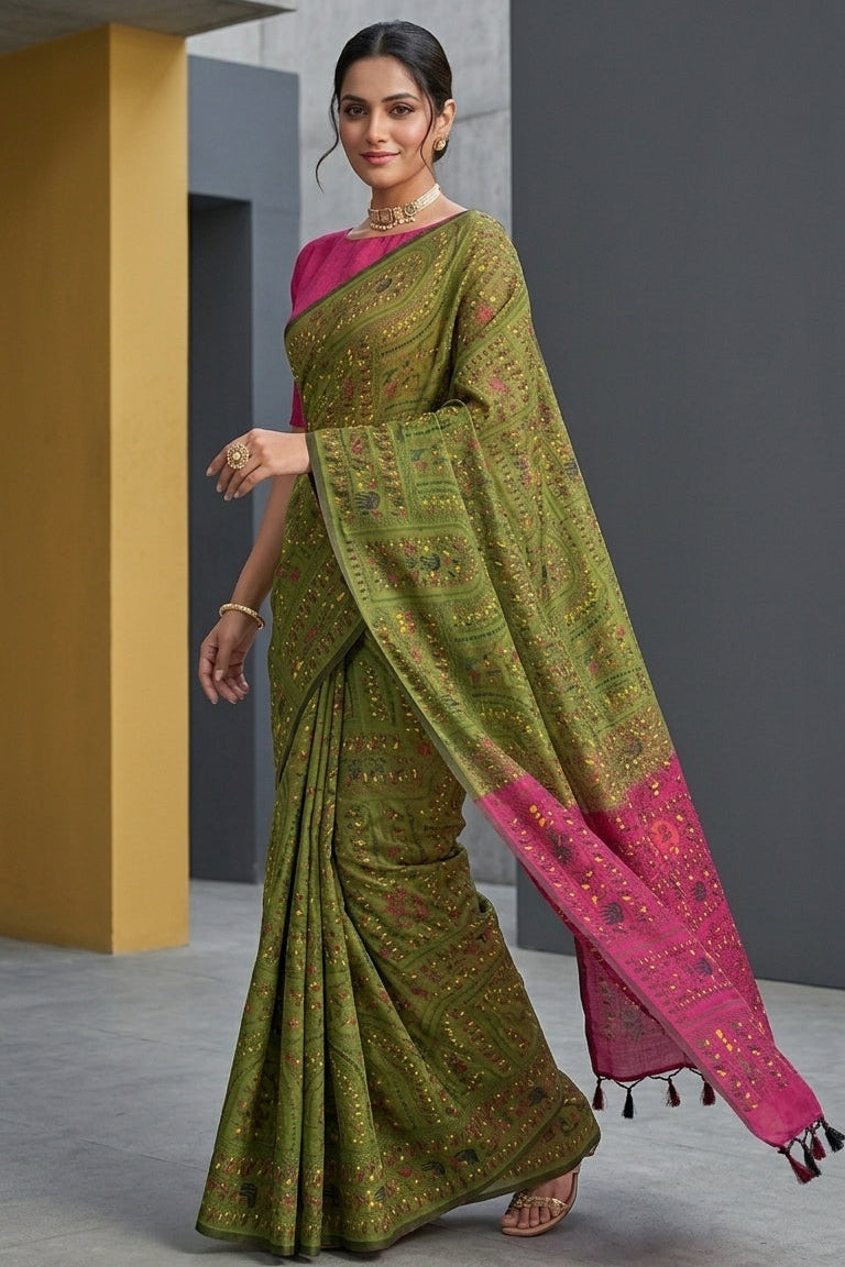 Melody of Colors Cotton Silk Saree