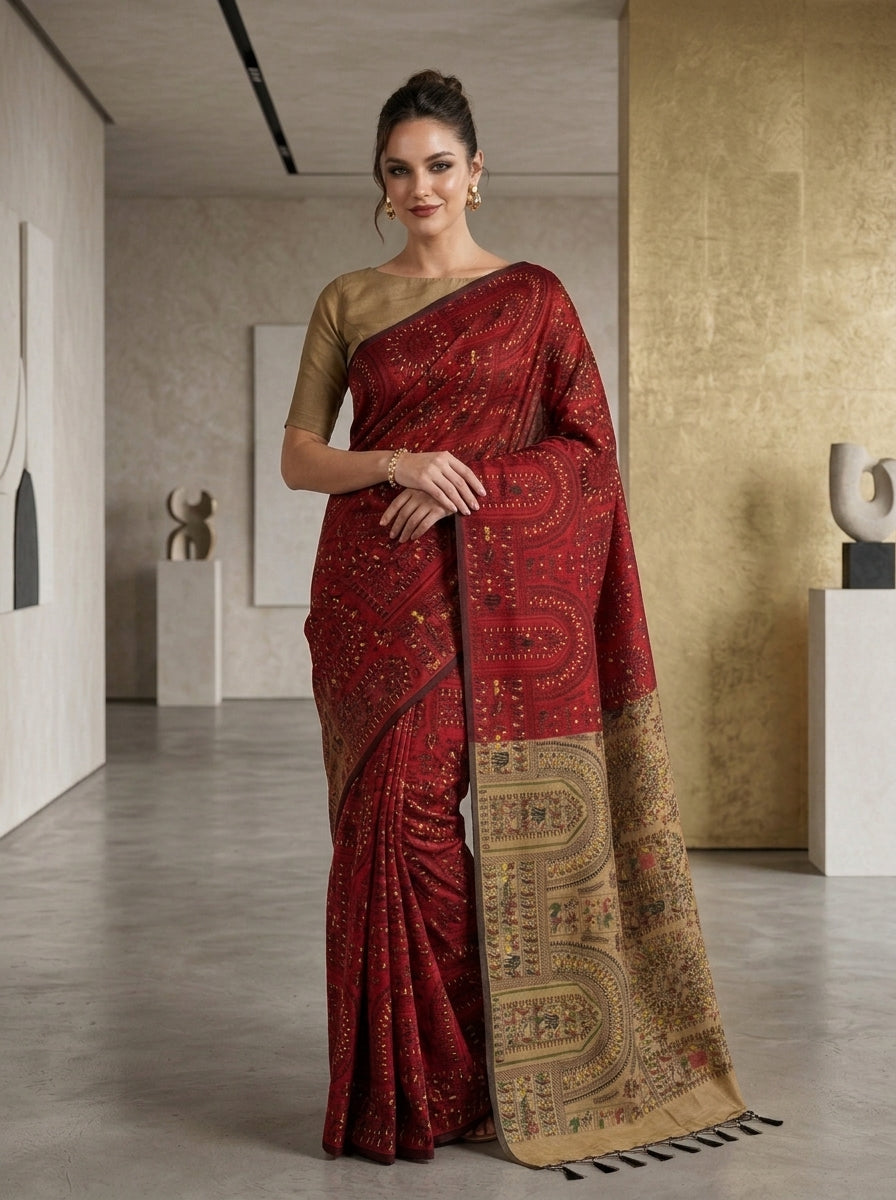 Melody of Colors Cotton Silk Saree