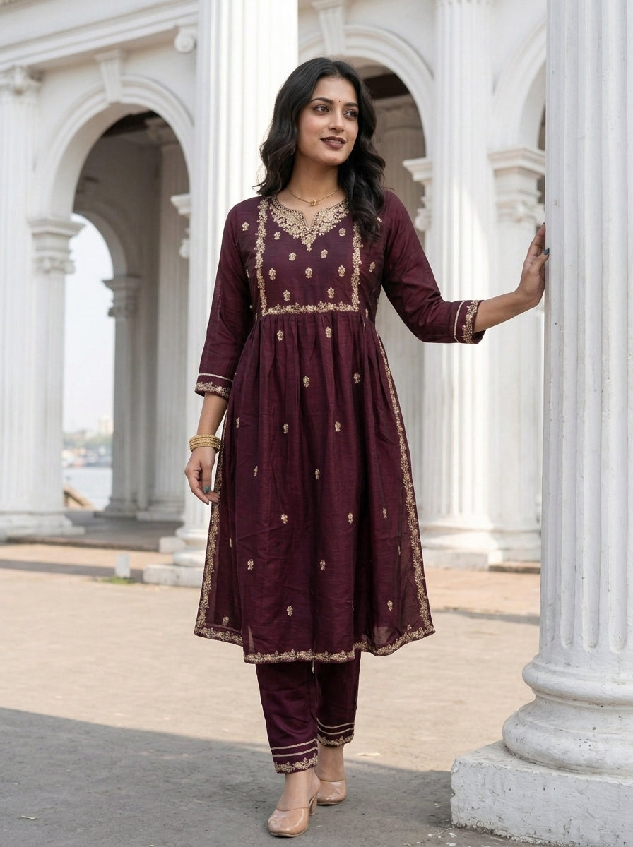Girl From Another Planet  (Party Wear Kurti Set)