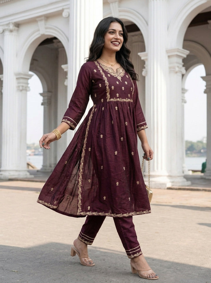 Girl From Another Planet  (Party Wear Kurti Set)
