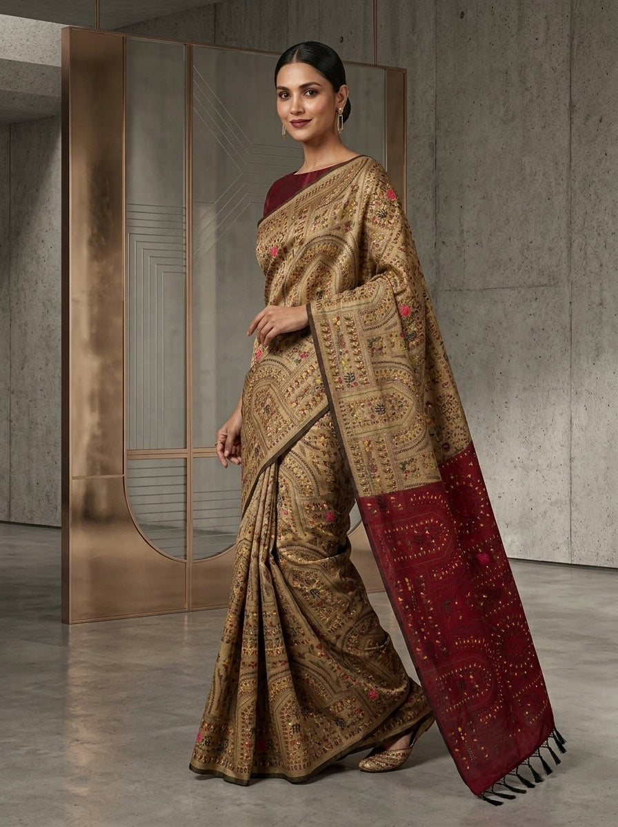 Melody of Colors Cotton Silk Saree