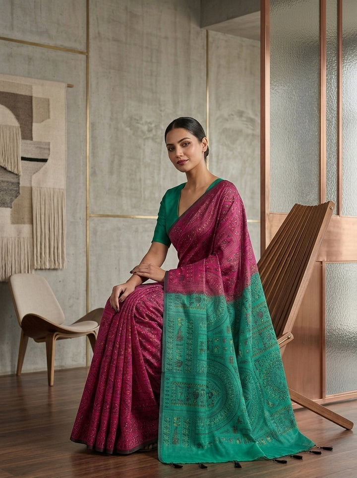 Melody of Colors Cotton Silk Saree