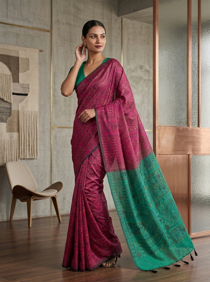 Melody of Colors Cotton Silk Saree