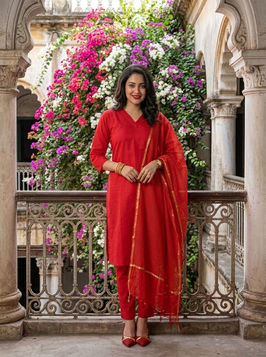 Rosy Vibes- Kurti Set