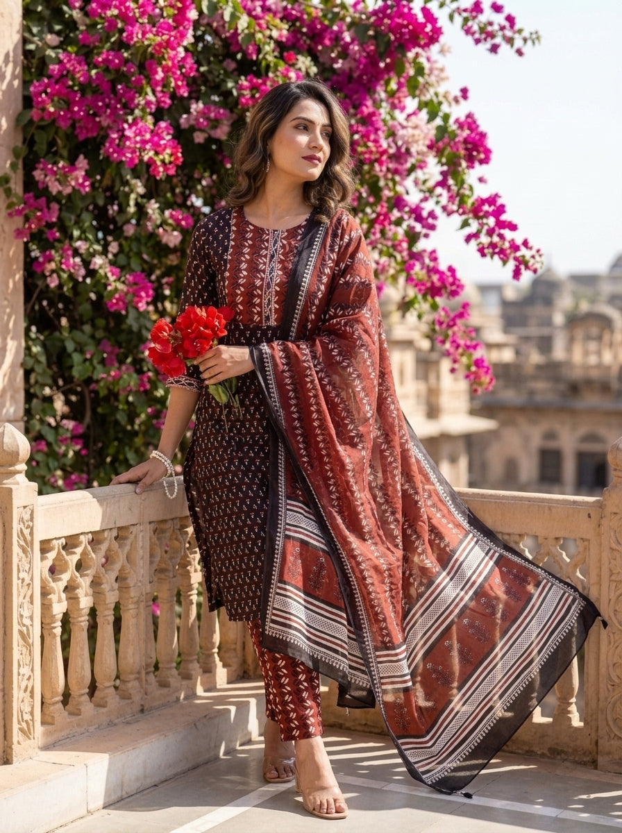 Simplicity Is The Ultimate Sophistication (Cotton Suit Set)