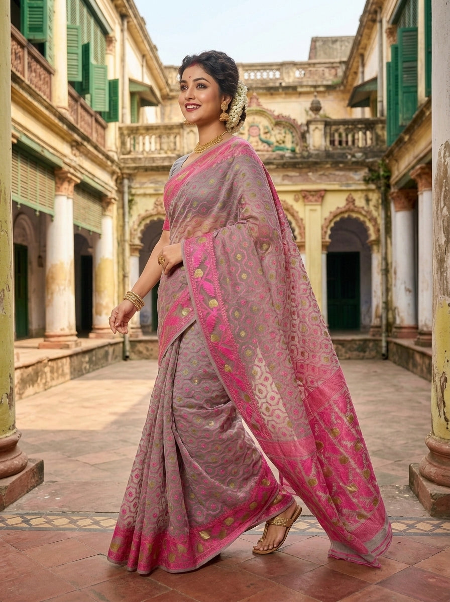 Swarnamayi Jamdani Saree