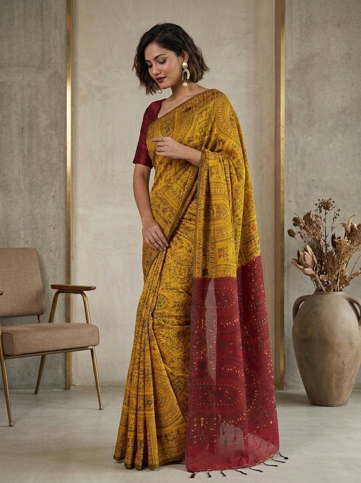 Melody of Colors Cotton Silk Saree