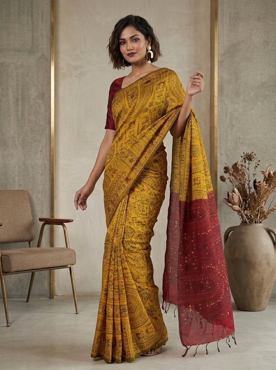 Melody of Colors Cotton Silk Saree
