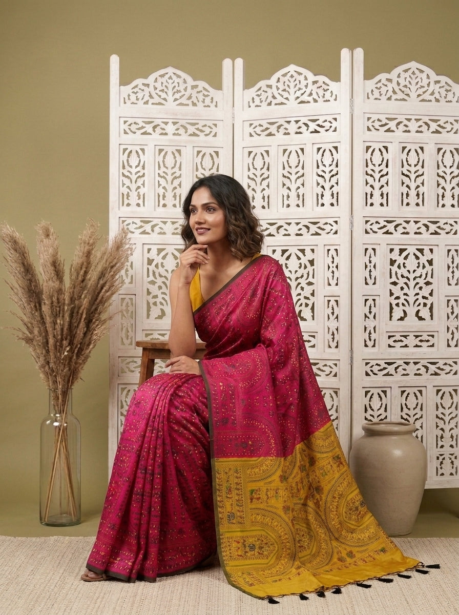 Melody of Colors Cotton Silk Saree
