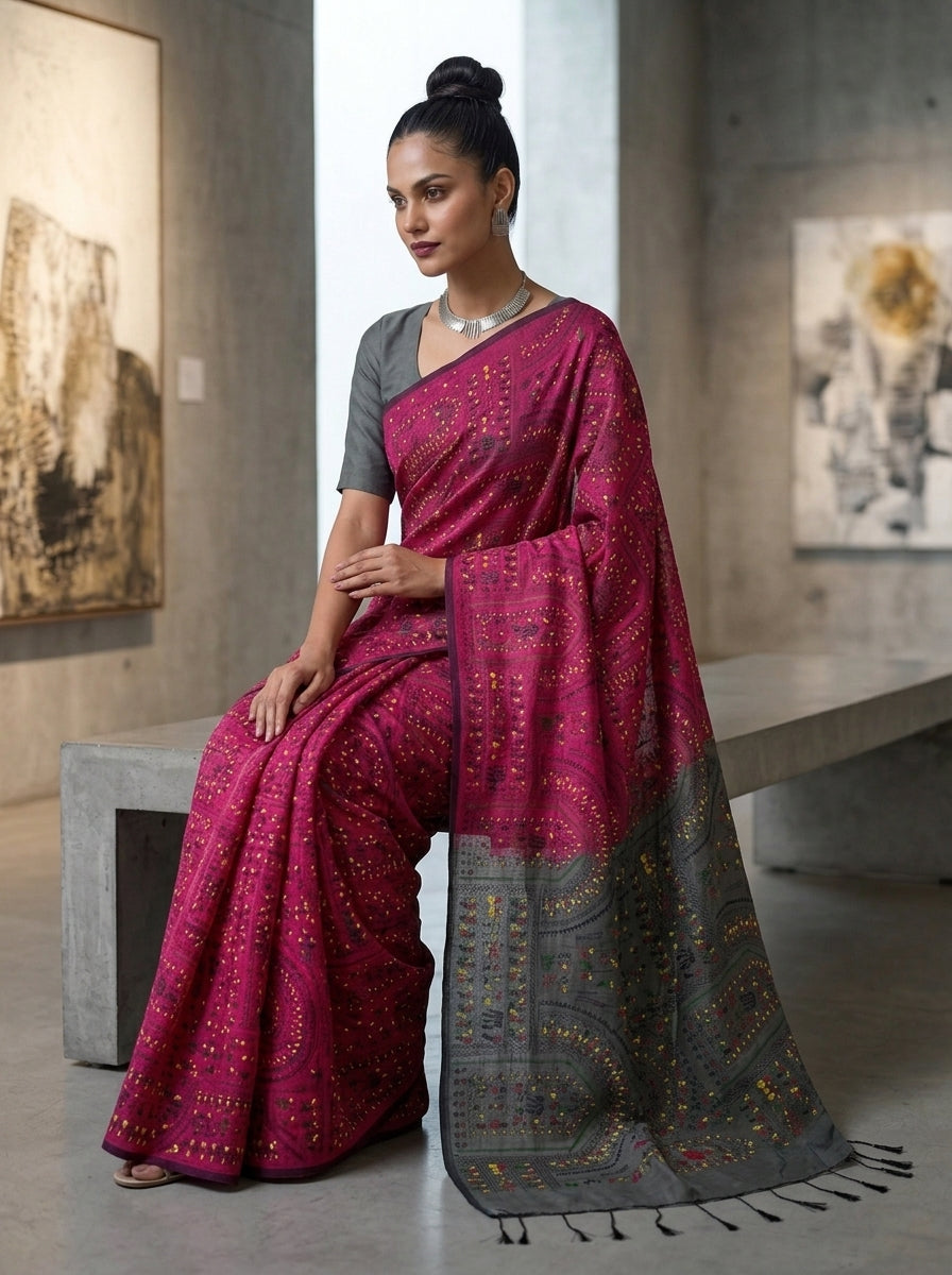Melody of Colors Cotton Silk Saree