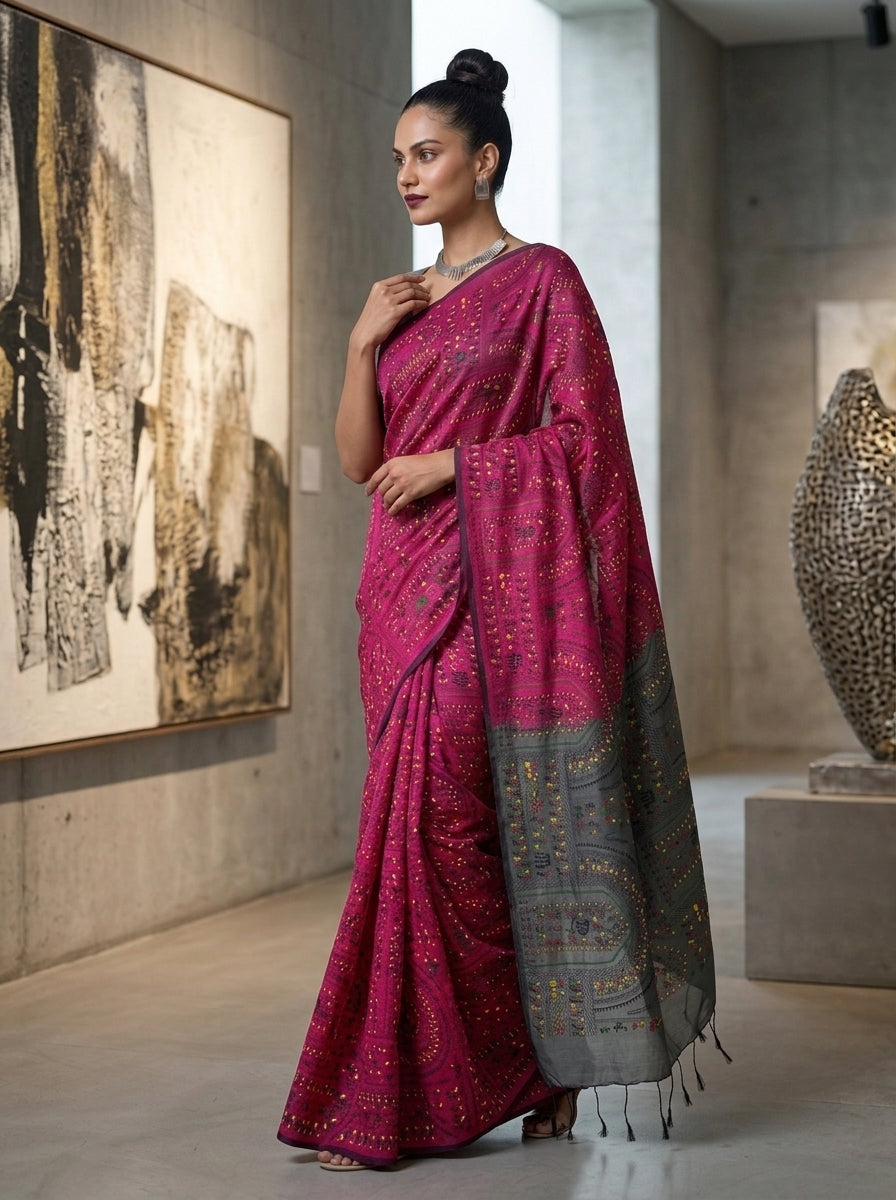 Melody of Colors Cotton Silk Saree