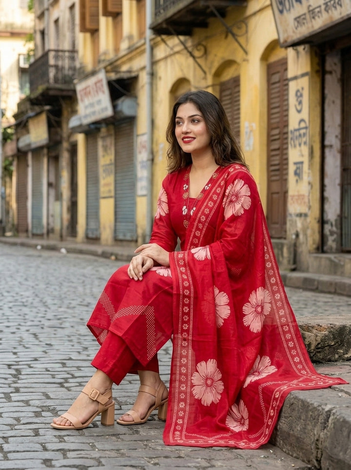 Cheers To Love Cotton Suit Set