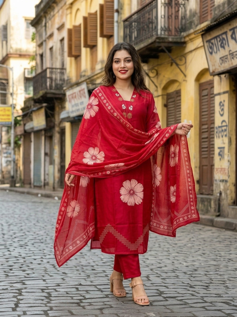 Cheers To Love Cotton Suit Set