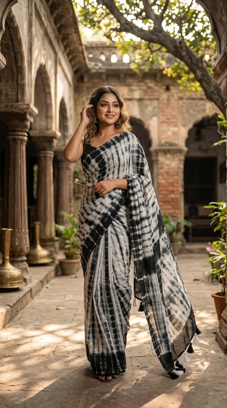 Clouds Of Colour  Mul Cotton Saree