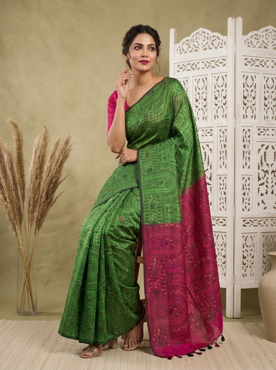 Melody of Colors Cotton Silk Saree