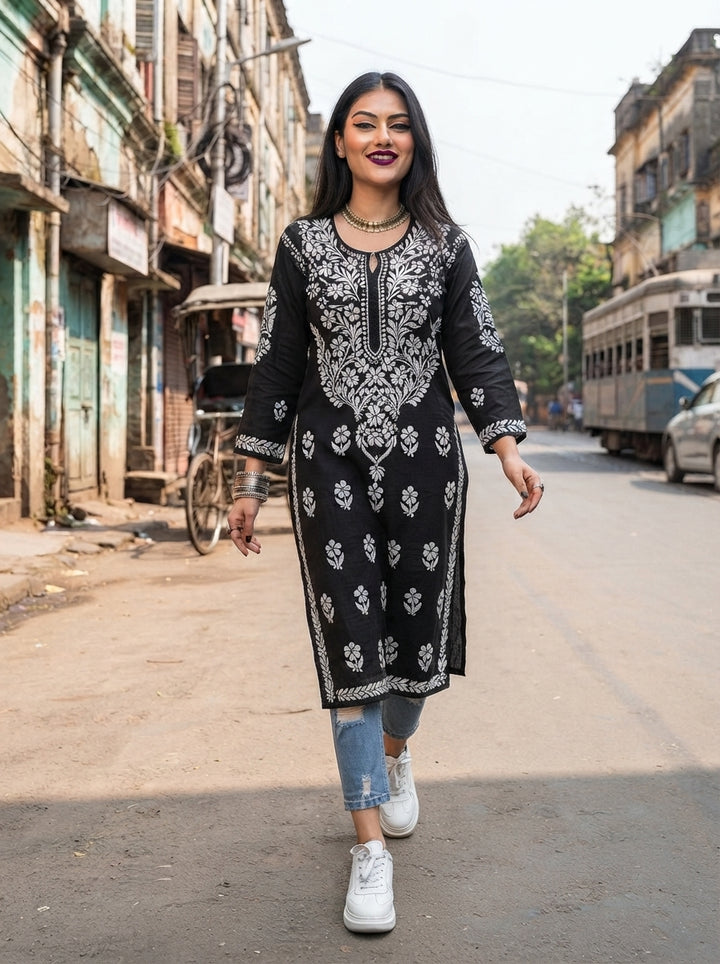 Wheel Of Peace Rayon Kurti Set