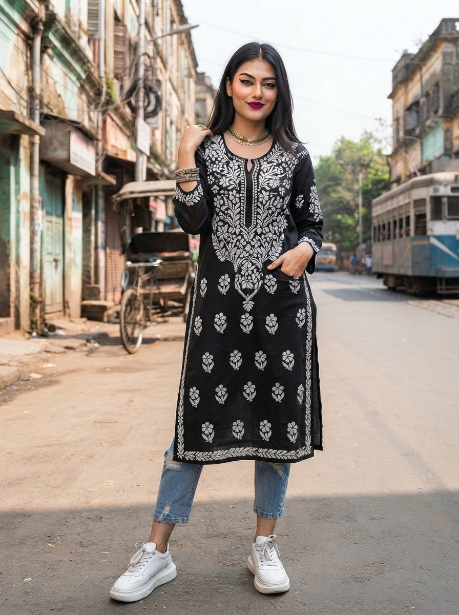 Wheel Of Peace Rayon Kurti Set