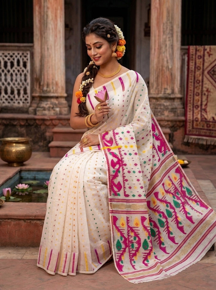 Nakshi Dhara Bengal Jamdani Saree