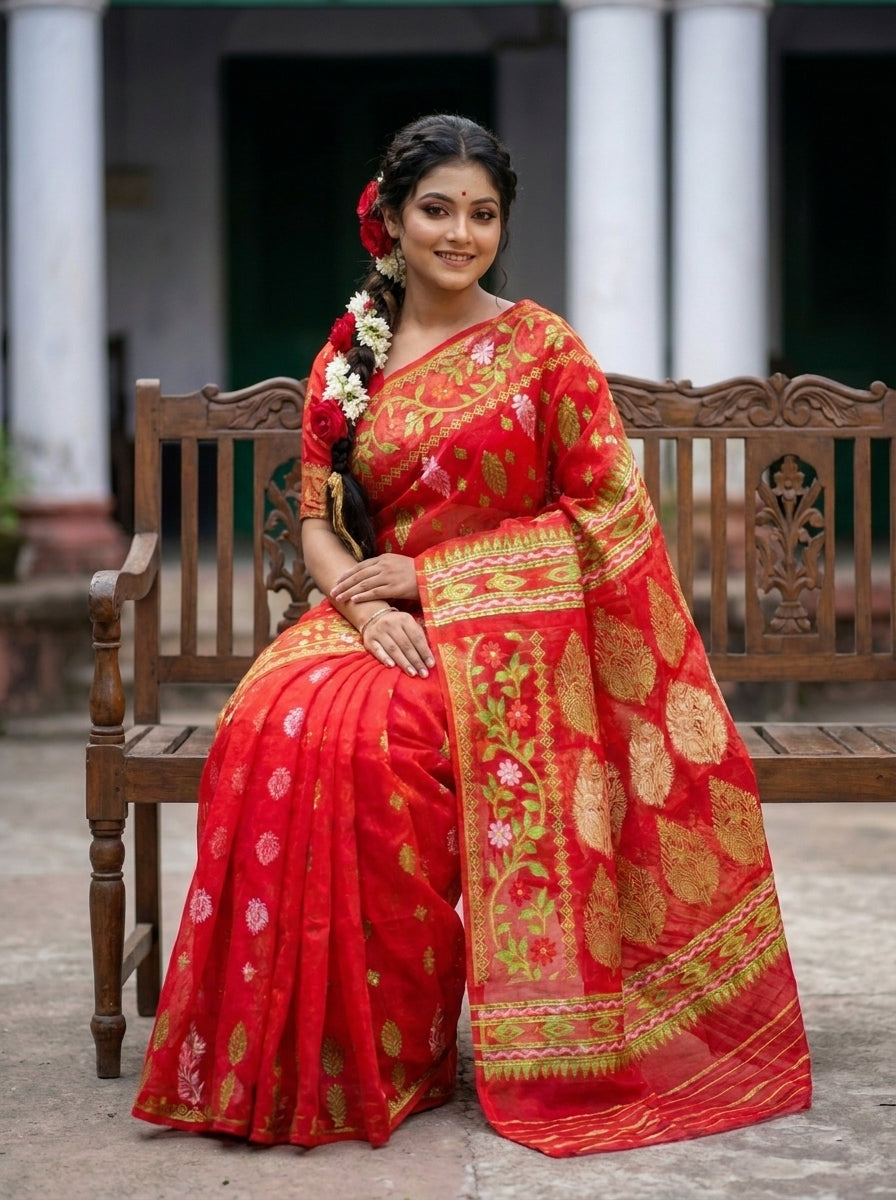 Divyashree Bengal Jamdani Saree