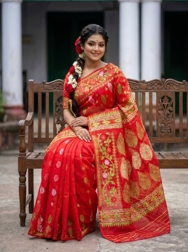 Divyashree Bengal Jamdani Saree
