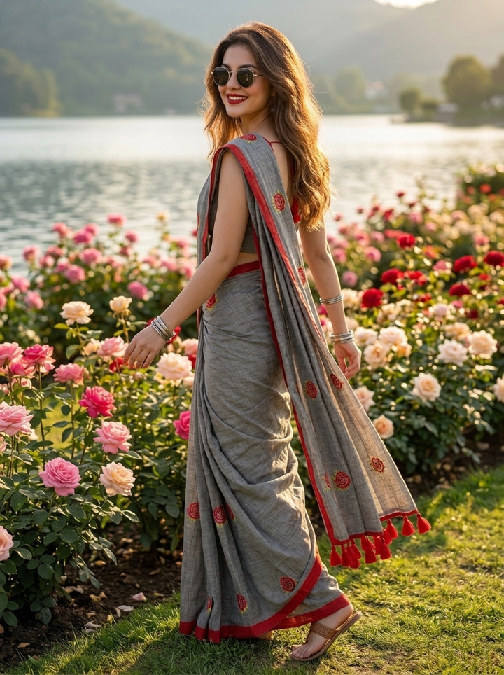 Sunrose Elegance Mul Cotton Saree