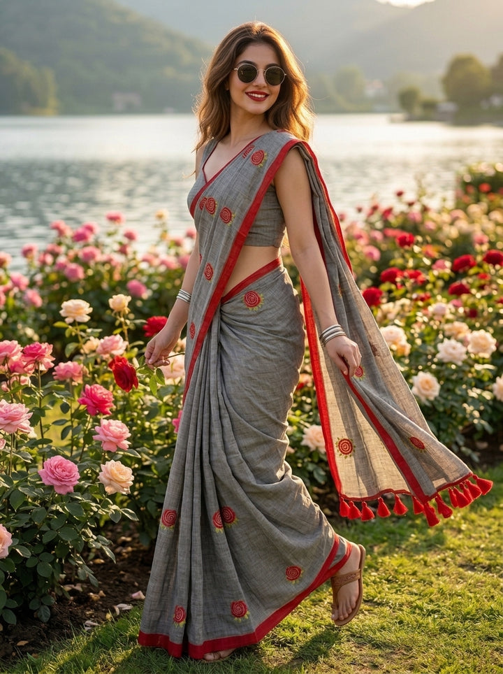 Sunrose Elegance Mul Cotton Saree