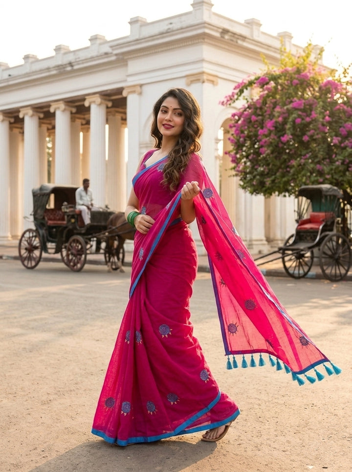 Sunrose Elegance Mul Cotton Saree