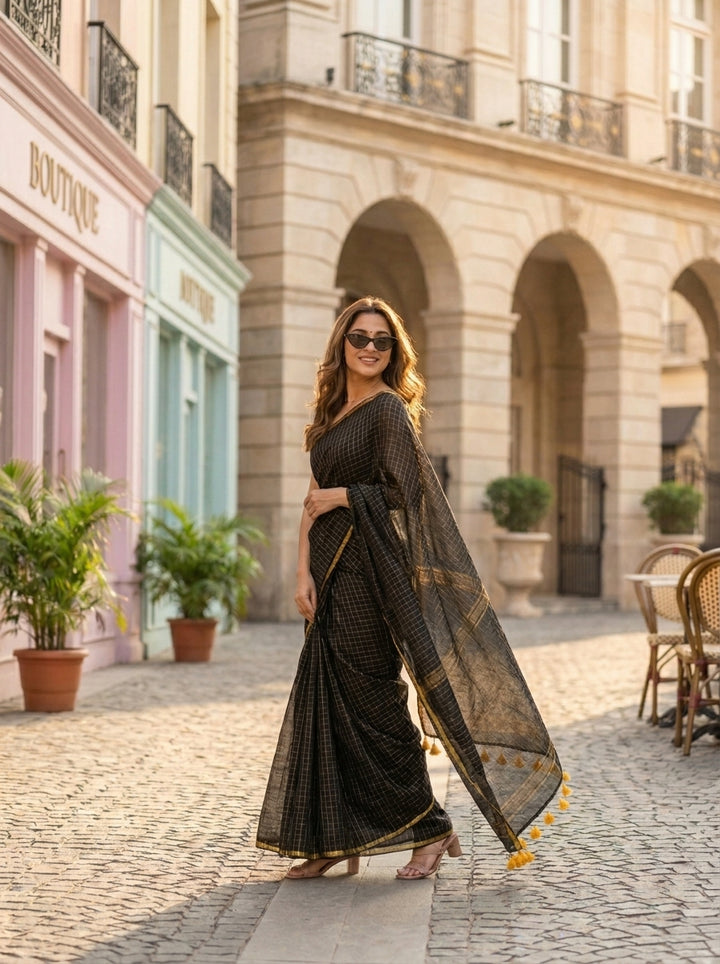 Quiet Opulence Mul Cotton Saree