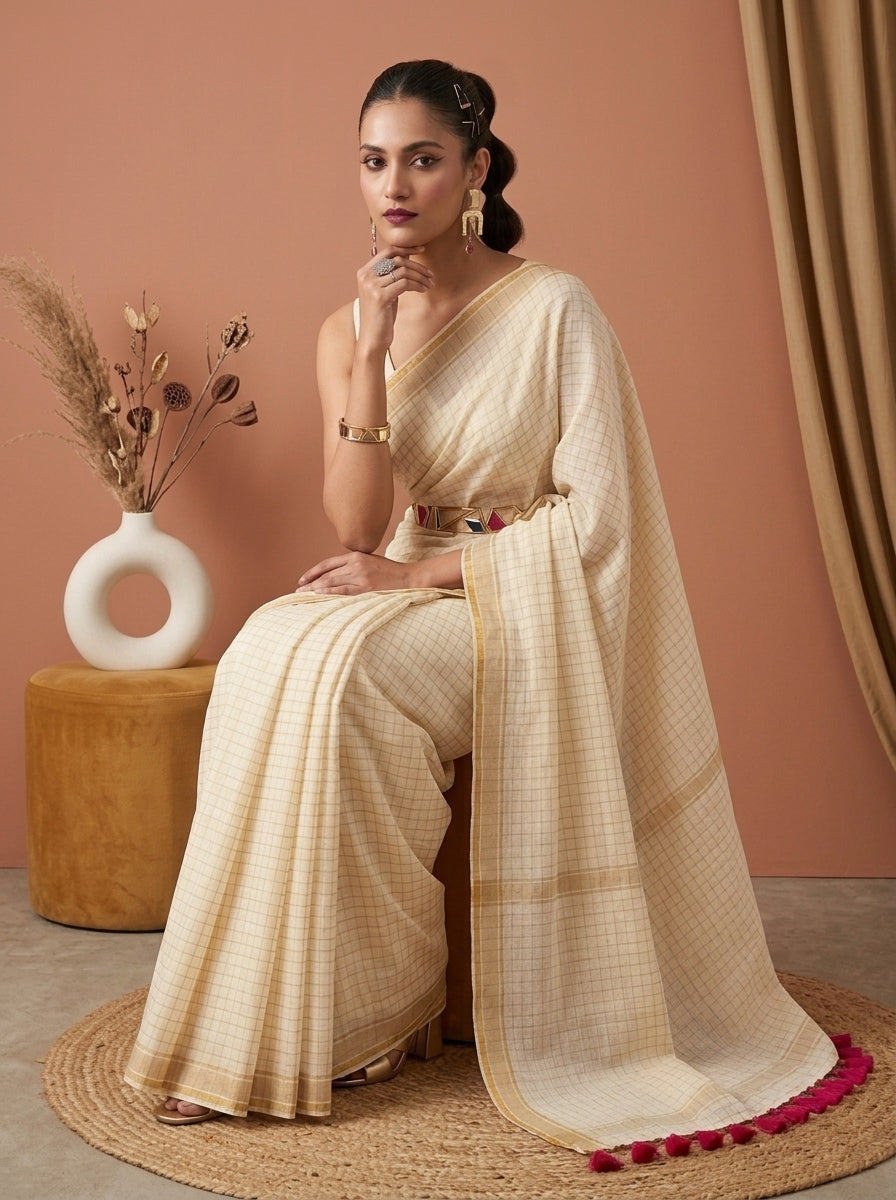 Quiet Opulence Mul Cotton Saree