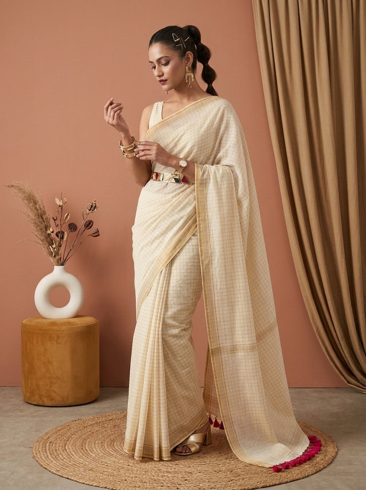 Quiet Opulence Mul Cotton Saree