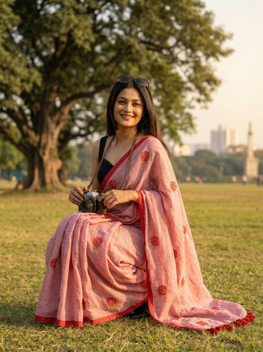 Sunrose Elegance Mul Cotton Saree