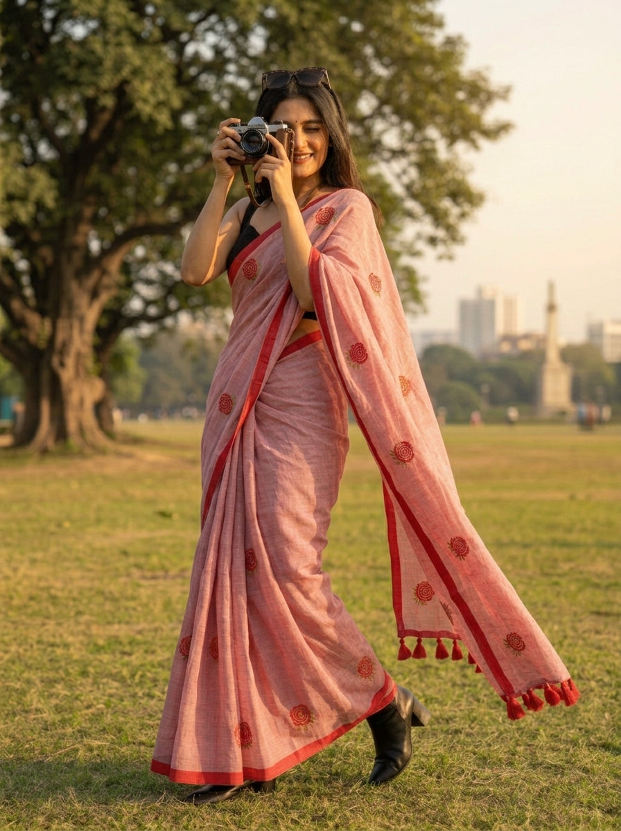 Sunrose Elegance Mul Cotton Saree