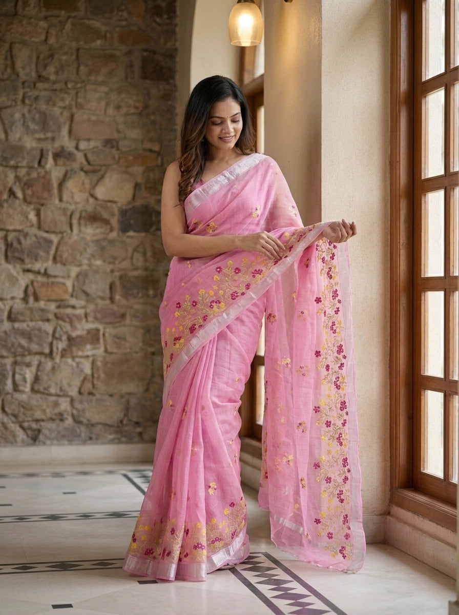 Whispers of Spring Kota Saree