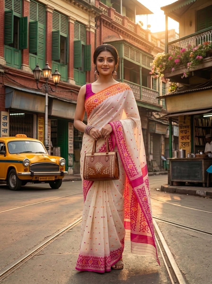 Nakshabithi Semi Tussar Silk Saree