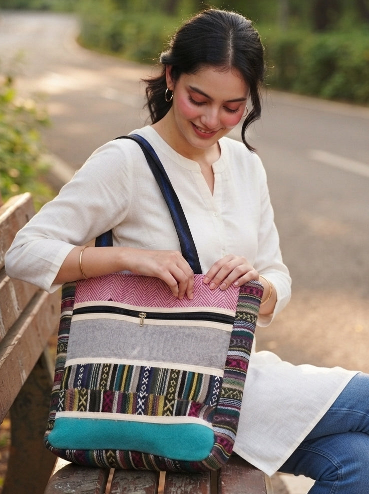 The colour canvas - Boho Tote Bag