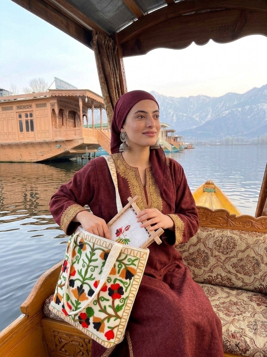 Threads of Wonder - Embroidered Tote Bag