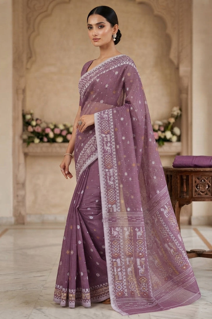 Moonloom Bengal Jamdani Saree