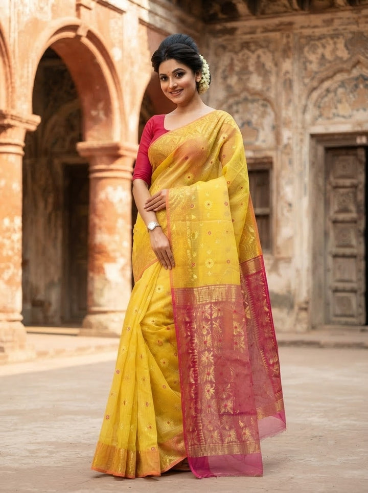Bibhuti Dhakai Jamdani Saree