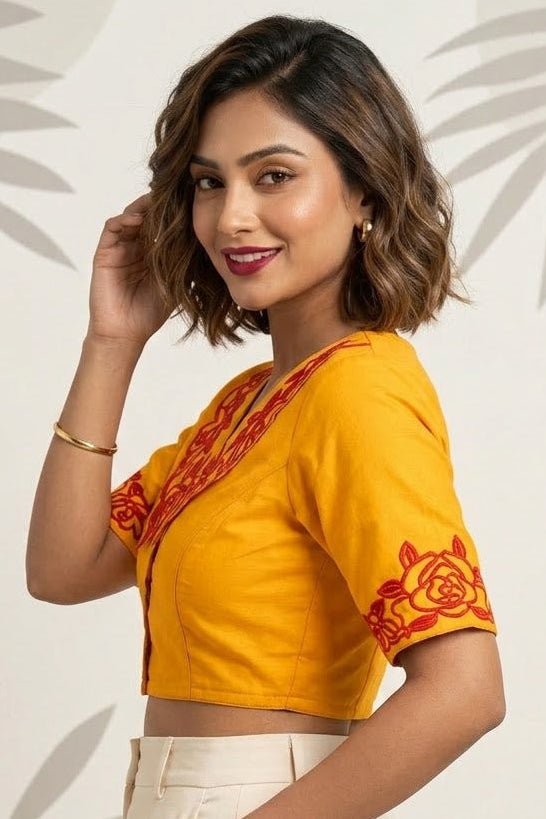 Angel Aura - Designer Blouse With Baby Collar