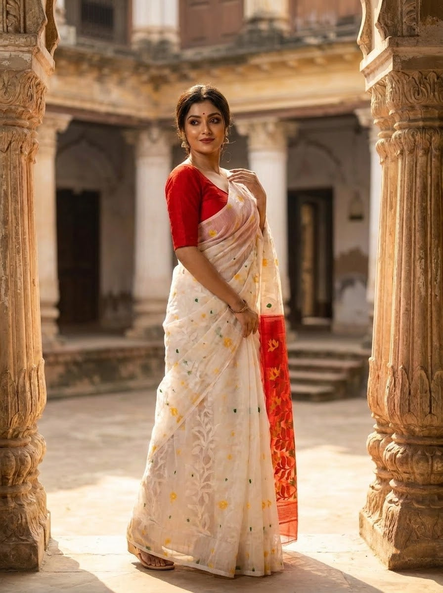 Bisakha Bengal Dhakai Jamdani Saree
