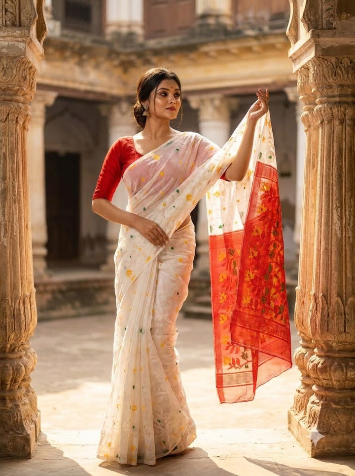 Bisakha Bengal Dhakai Jamdani Saree