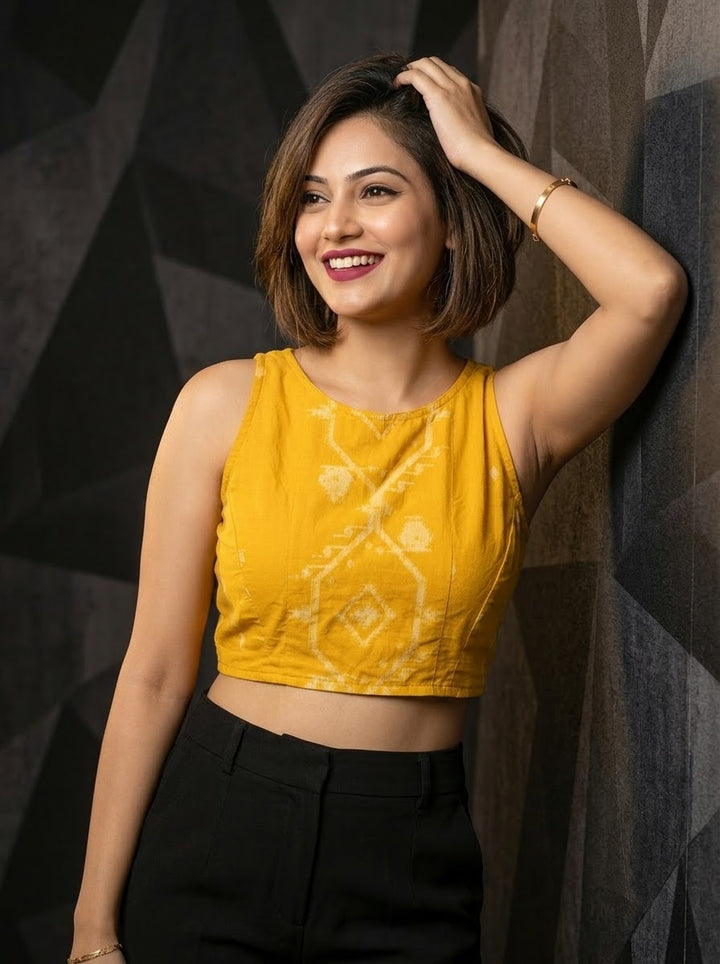 Woven to Impress – Cotton Jamdani Woven Designer Blouse