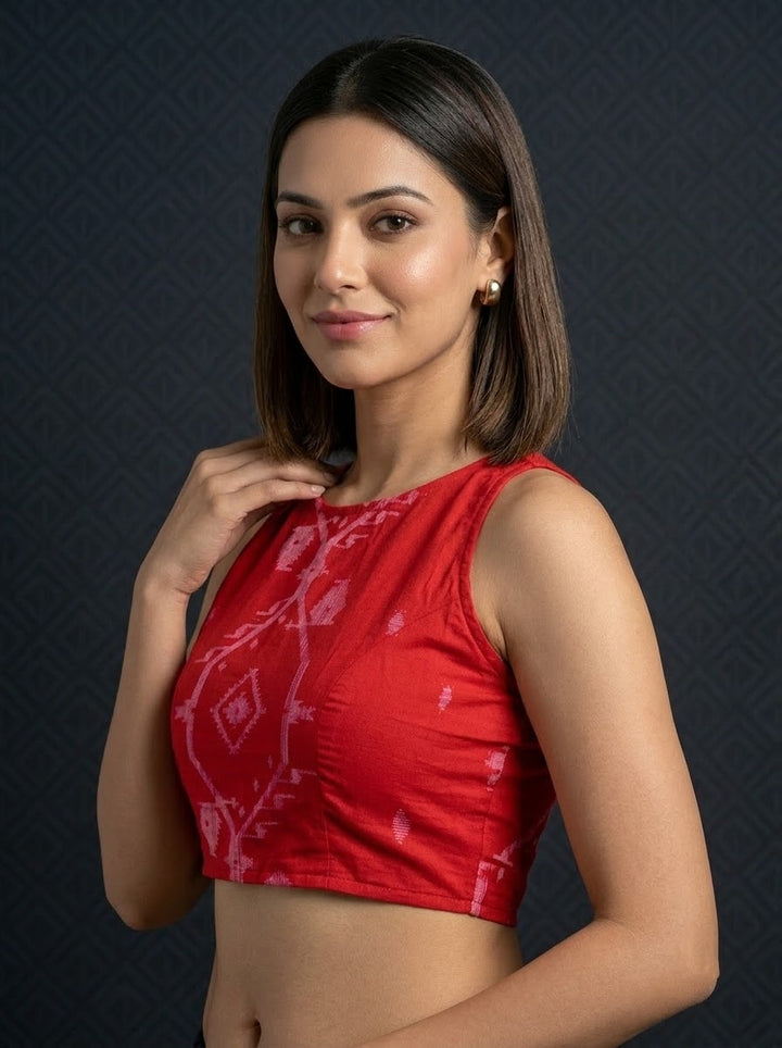 Woven to Impress – Cotton Jamdani Woven Designer Blouse