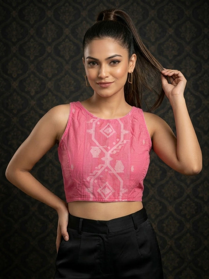 Woven to Impress – Cotton Jamdani Woven Designer Blouse