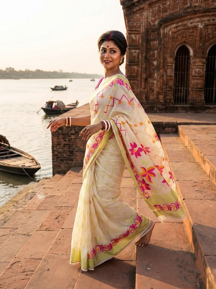 Paarijaat Dhakai Jamdani Saree