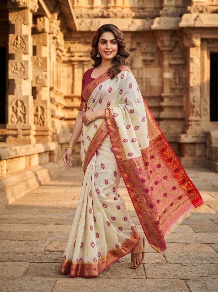 Raktim Aabha Jamdani Saree