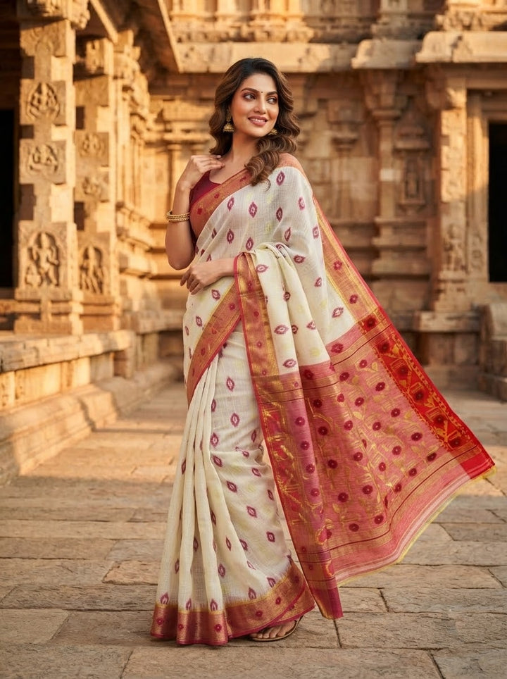 Raktim Aabha Jamdani Saree