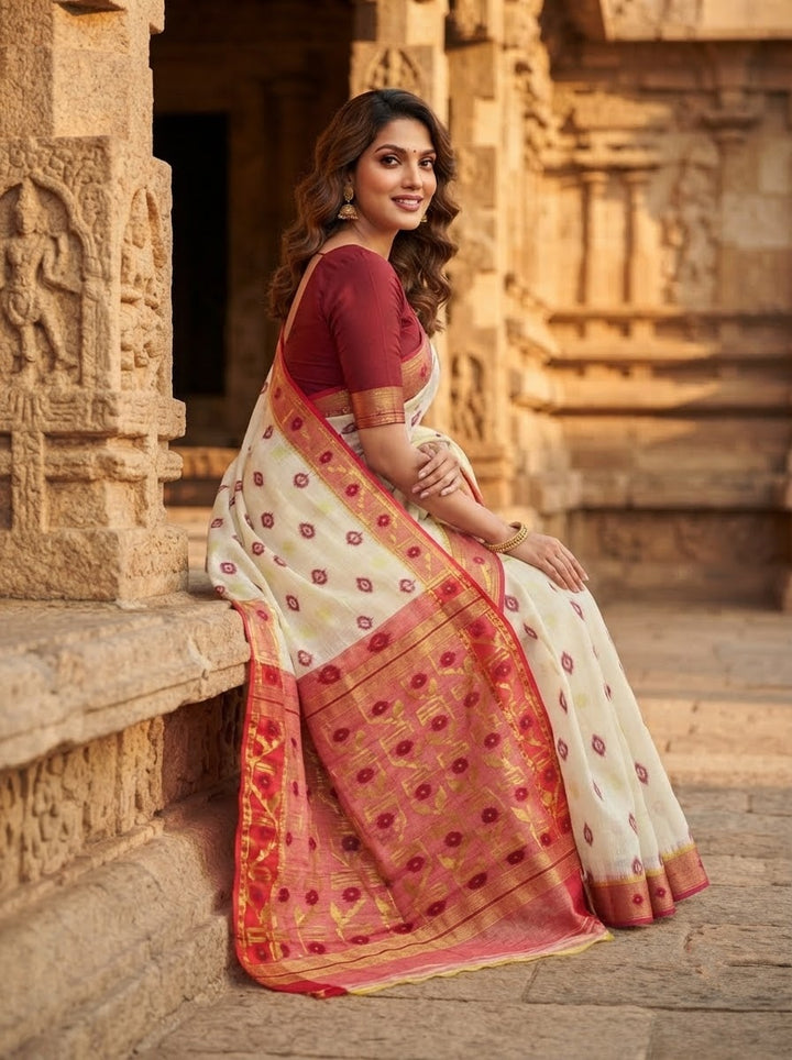 Raktim Aabha Jamdani Saree