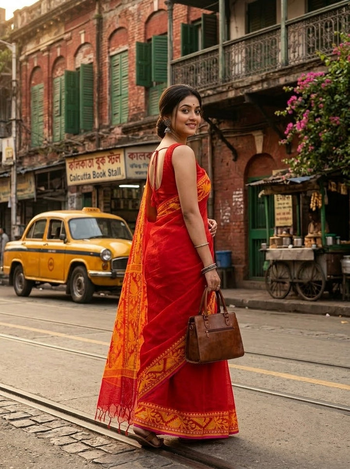 Prothom Boishakh(প্রথম বৈশাখ) Premium Kota Jamdani Saree