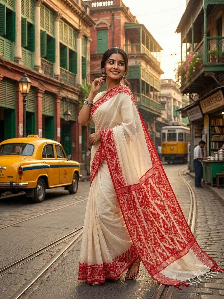Prothom Boishakh(প্রথম বৈশাখ) Premium Kota Jamdani Saree